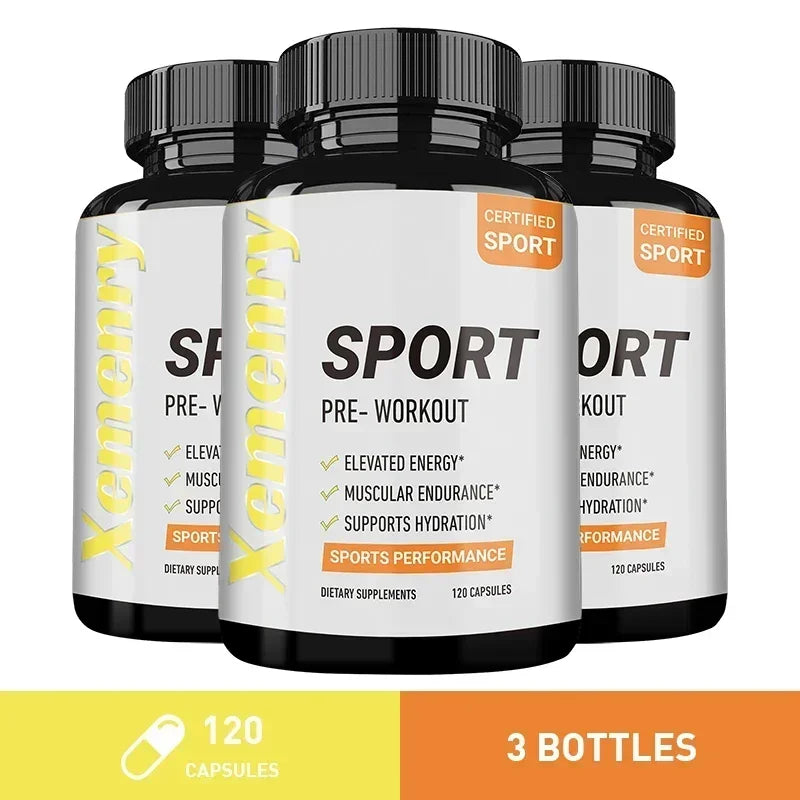 Sport Pre Workout Supplement - Increase Muscle Strength, Improve Athletic Performance, Reduce Fatigue, Gluten-free