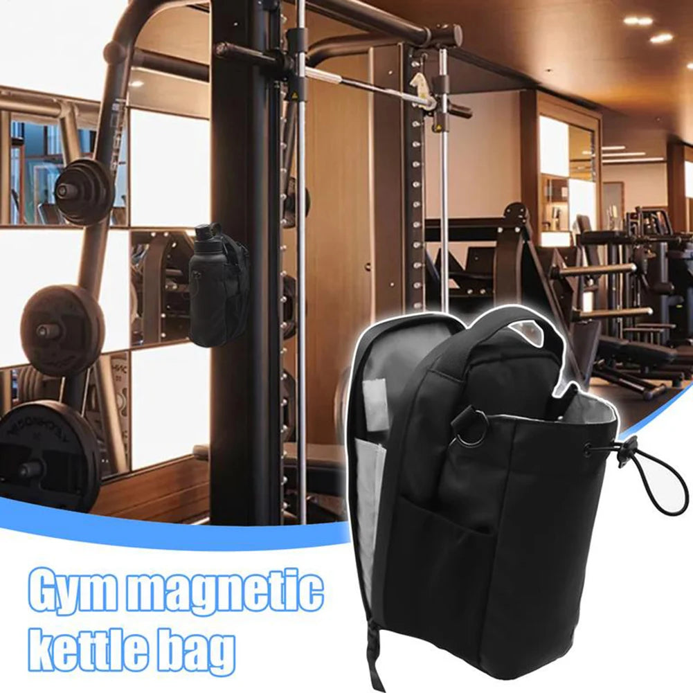 Magnetic Gym Sling Bag Waterproof Magnet Water Bottle Pouch Large Capacity Portable Travel Sports Bag Travel Fitness Accessories