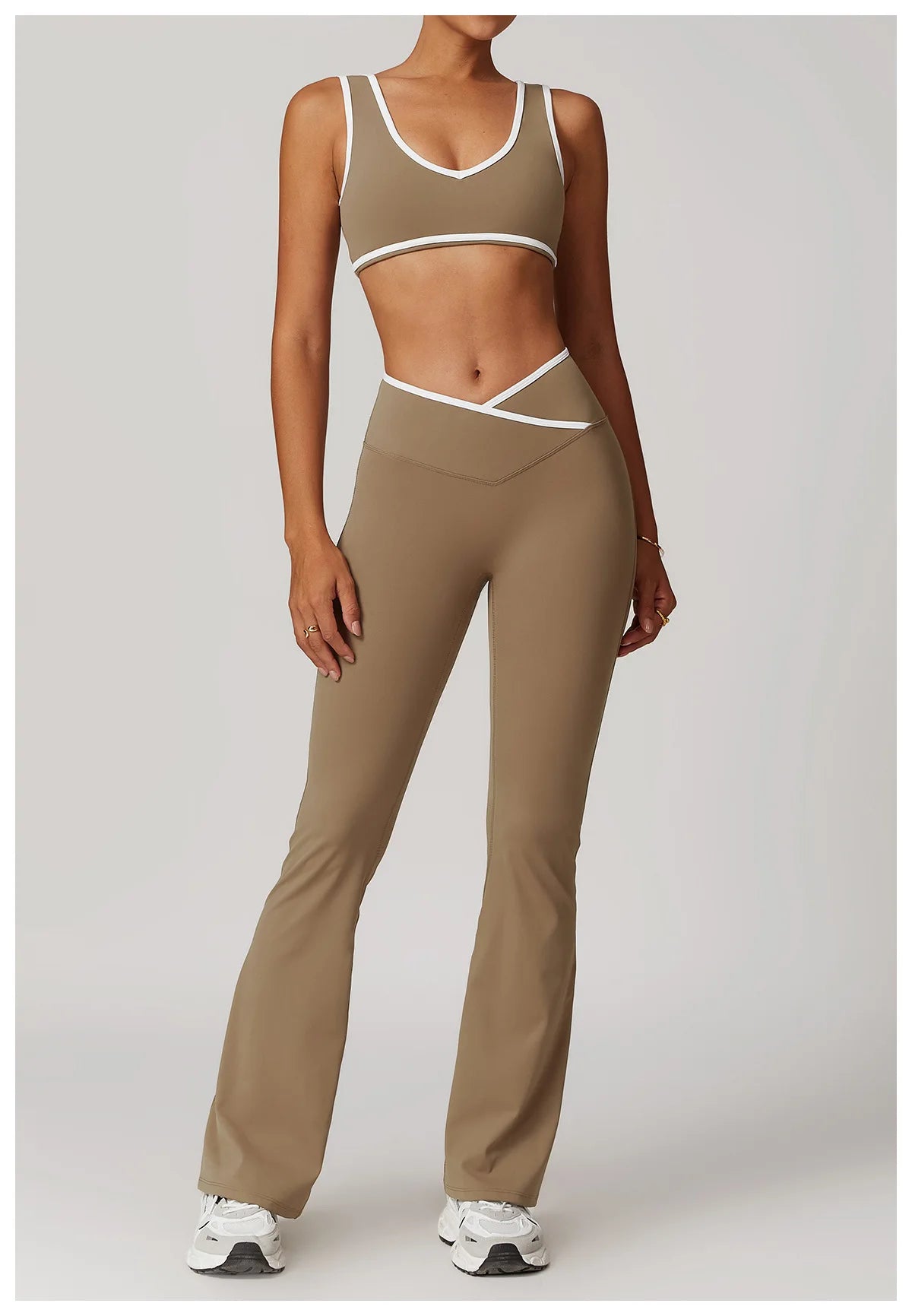 2PCS Yoga Set Women Tracksuit Nude Feeling Workout Sets Gym Clothes Push Up Fitness Running Sportwear Sport Bra Leggings Suit