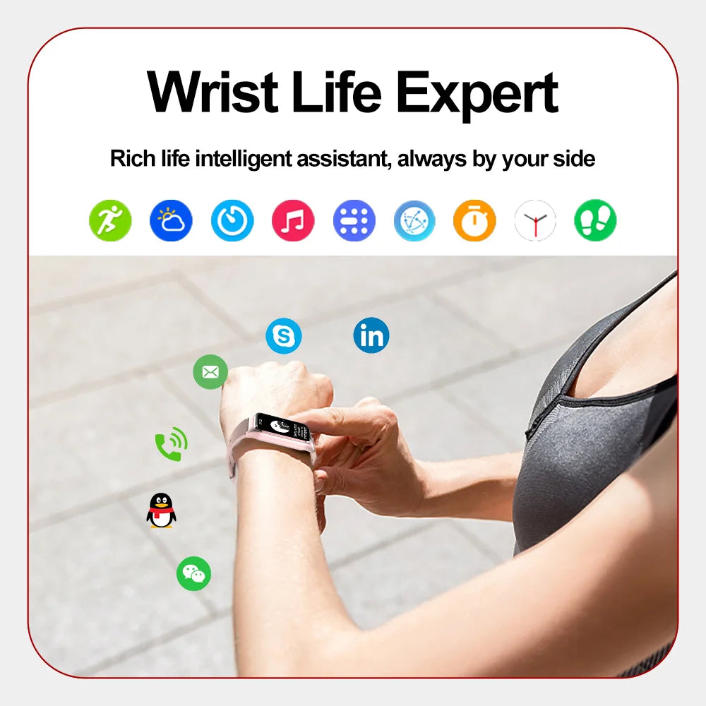 Outdoor Healthy Sports Wristband Five Organ Detection One Click Micro Physical Examination Women's Health Smart Bracelet IP68