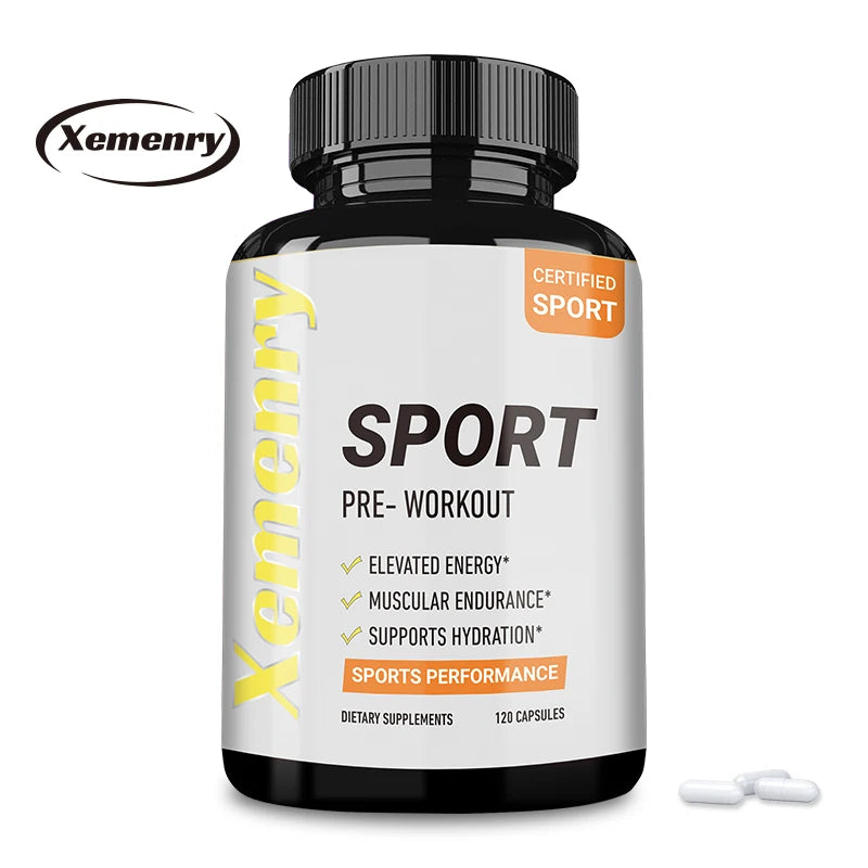 Sport Pre Workout Supplement - Increase Muscle Strength, Improve Athletic Performance, Reduce Fatigue, Gluten-free