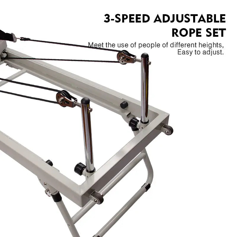 Large Folding Pilates Reformer Equipment Core Yoga Bed Home Fitness Weight Loss Steel ABS Steels Material Pilates Machine