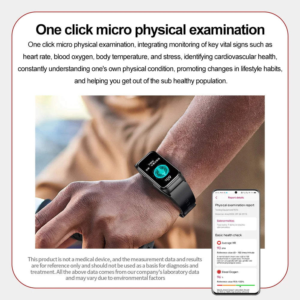 Outdoor Healthy Sports Wristband Five Organ Detection One Click Micro Physical Examination Women's Health Smart Bracelet IP68