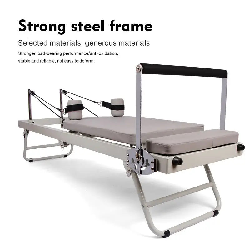 Large Folding Pilates Reformer Equipment Core Yoga Bed Home Fitness Weight Loss Steel ABS Steels Material Pilates Machine