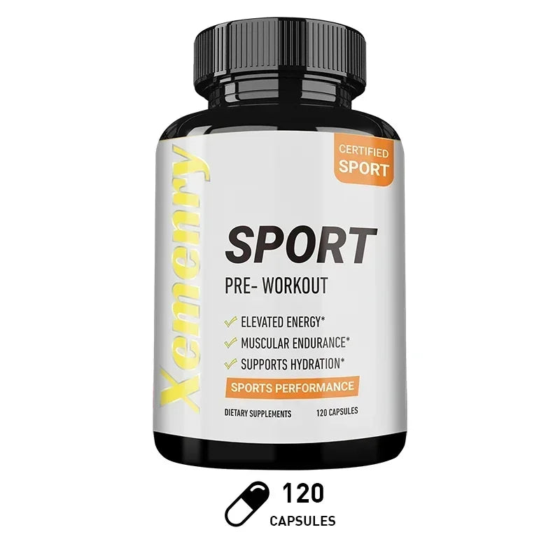 Sport Pre Workout Supplement - Increase Muscle Strength, Improve Athletic Performance, Reduce Fatigue, Gluten-free