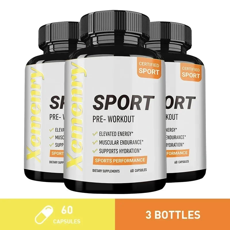 Sport Pre Workout Supplement - Increase Muscle Strength, Improve Athletic Performance, Reduce Fatigue, Gluten-free