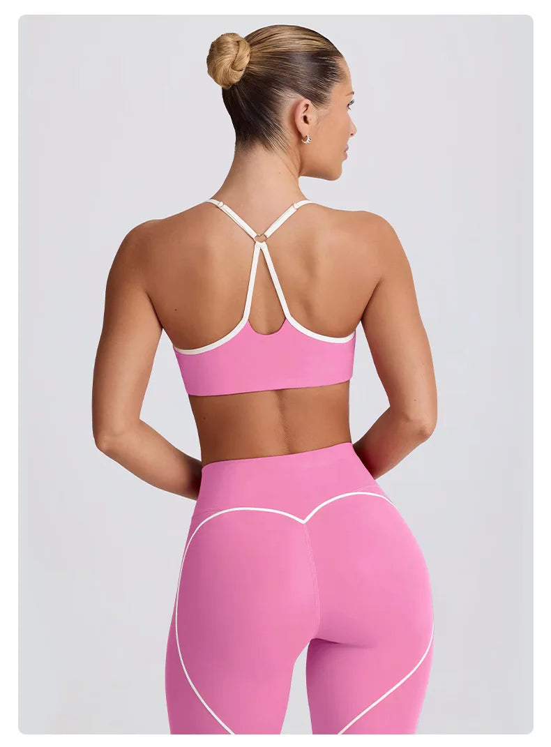 2025 New Women's Yoga Set-High Waist Butt-Lifting Slim Workout Outfit,Backless Sports Bra&Compression Leggings for Yoga, Gym