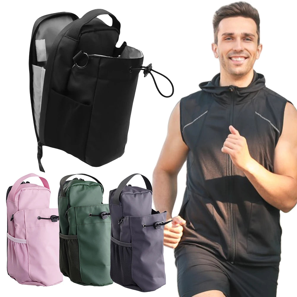 Magnetic Gym Sling Bag Waterproof Magnet Water Bottle Pouch Large Capacity Portable Travel Sports Bag Travel Fitness Accessories
