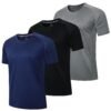 3 Pack Mens Running T Shirts Gym Clothes ShirtsQuick Dry Moisture Wicking Athletic Shirt Breathable Cool Workout Tshirts