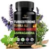 4-in-1 Male Vitality Complex – Turkesterone, Tonka Ali, Fadogia Agrestis & Ashwagandha – Natural Botanical Formula for Muscle Growth, Vitality, Energy & Performance – 60 Vegan...