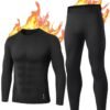 BENNIES Thermal Underwear Mens Set Mens Thermals Top and Bottoms Long Sleeve Tops Long Johns Thermal Base Layer Mens Thermals Men's Thermal Underwear for Winter Ski Sports