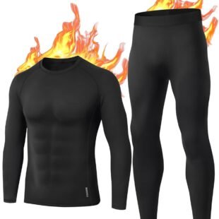 BENNIES Thermal Underwear Mens Set Mens Thermals Top and Bottoms Long Sleeve Tops Long Johns Thermal Base Layer Mens Thermals Men's Thermal Underwear for Winter Ski Sports