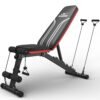 FLYBIRD Adjustable Bench, Utility Weight Bench with 8-Position Adjustable Backrest/3-Position Adjustable Footrest, 318 kg Weight Capacity, Foldable Workout Bench with 90° Angle...