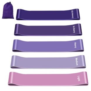 Fokky Resistance Bands [Set of 5], 100% Latex Exercise Band for Women and Men, Skin-Friendly Resistance Fitness Exercise Loop Bands 5 Levels for Legs and Glutes, Arms, Pilates,...