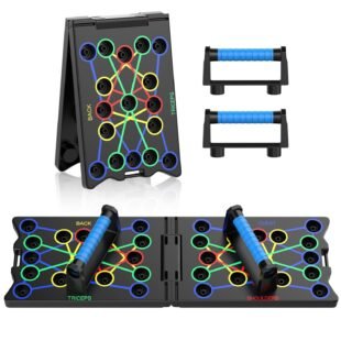 Foldable Push Up Board, 24-In-1 Multi-function Home Workout Equipment, Burn Fat Strength Training Equipment for Effectively Exercise the Muscle of the Upper Body...