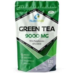 Green Tea Tablets Pure Vegan Weight Loss Pills 9000mg Keto Diet Slimming Supplements for Men and Women Gluten-Free & Metabolism Booster — Pack of 120