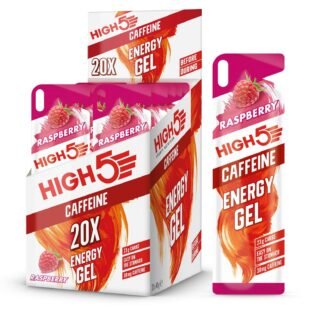 HIGH5 Caffeine Gels Running - Glucose Shots for Instant Energy and Running Fuel - Natural Fruit Juice Energy Shots - Sports Gel for Running, Cycling, Ultra Marathon, Ironman...