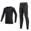 Kids' Boys Base Layer Set Thermal Sports Underwear Gym Athletic Shirt Tights Top & Bottom Sets