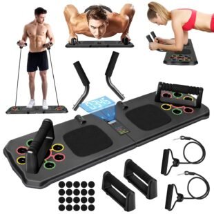Push Up Board with Automatic Count, 24 in 1 Press Up Board Exercise Equipment for Home Use, System Fitness Floor Chest Muscle Exercise Professional Equipment Burn Fat for Men &...