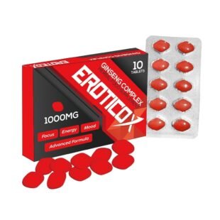 RED 1000mg | Stronger | Longer | Harder | Performance | Extra Strength Enhancing Pills, Stamina Endurance Booster Supplement Pills for Men | 10 Ginseng Tablets