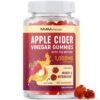 Vegan Apple Cider Vinegar Gummy 1000mg with The Mother | Weight Management, Metabolism, Energy & Digestion Support with Vitamin B6 & B12 | Thermogenic ACV Gummies | 60 Apple...